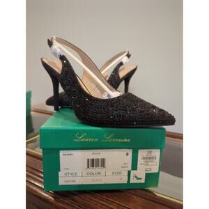 Lauren Lorraine Rachel Black Heel Size 9 NIB